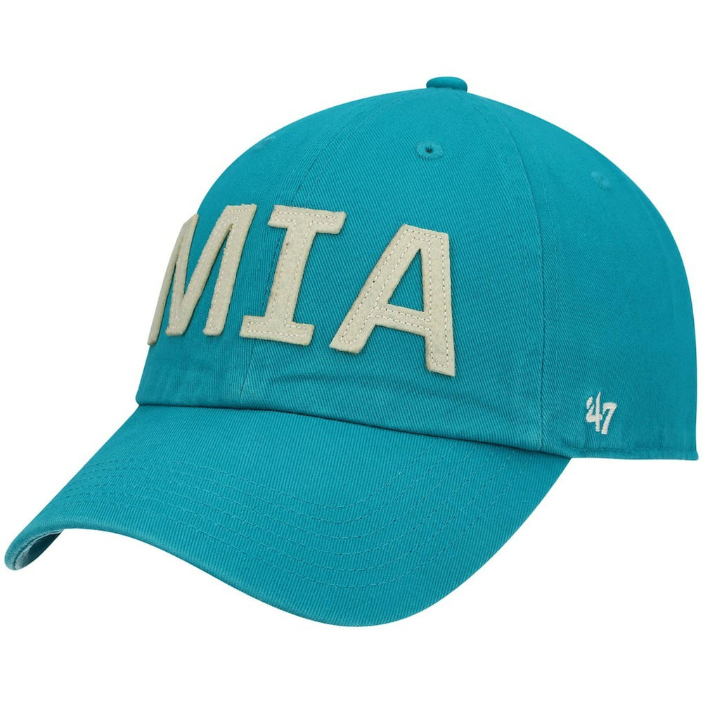Miami Dolphins '47 Women's Finley Clean Up Adjustable Hat Aqua | 47 brand