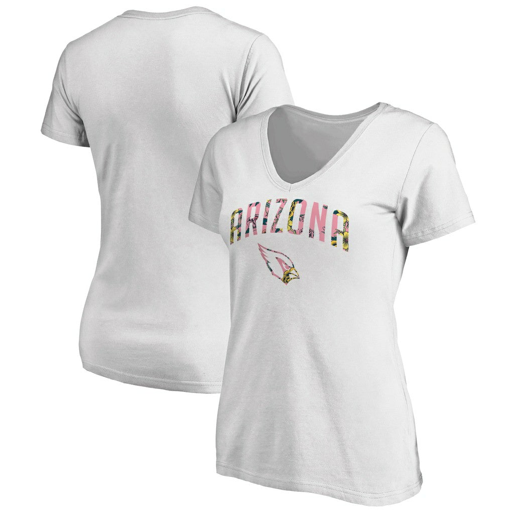 Arizona Cardinals Women's Floral Arch T-Shirt White | NFL