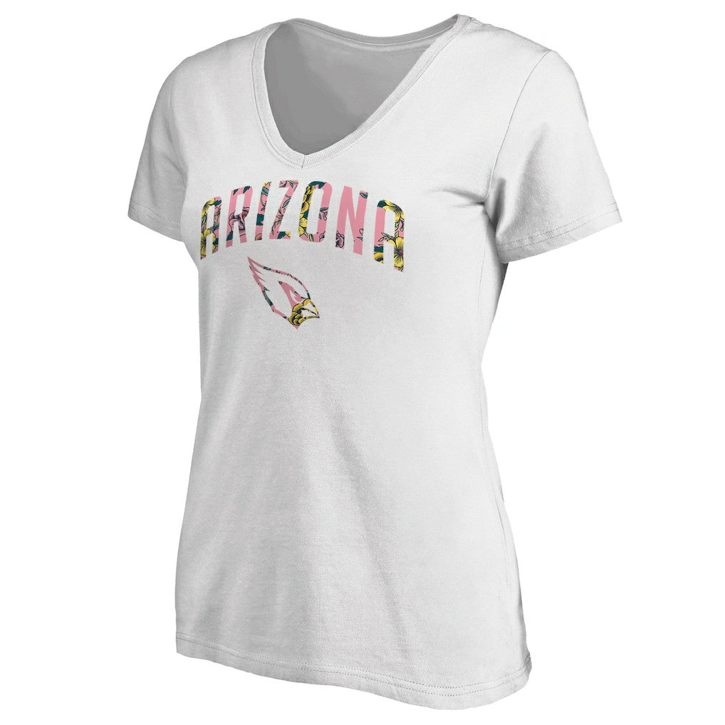 Arizona Cardinals Women's Floral Arch T-Shirt White | NFL