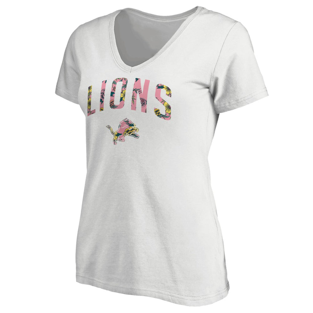 Detroit Lions Women's Floral Arch T-Shirt White | NFL