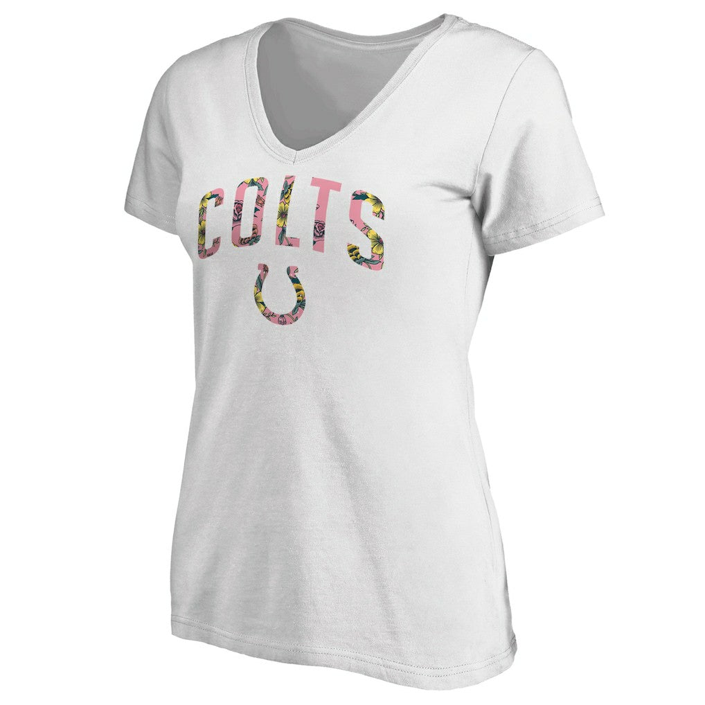 Indianapolis Colts Women's Floral Arch T-Shirt White | NFL