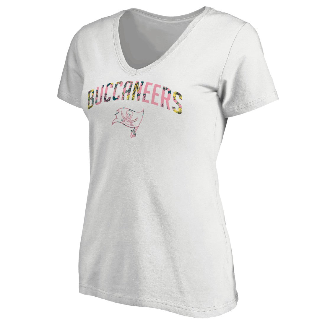 Tampa Bay Buccaneers Women's Floral Arch T-Shirt White | NFL