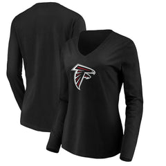 Atlanta Falcons Women's Primary Logo Long Sleeve T-Shirt Black | NFL