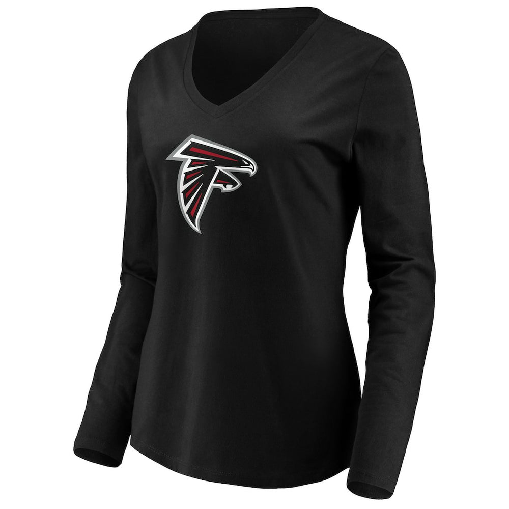 Atlanta Falcons Women's Primary Logo Long Sleeve T-Shirt Black | NFL