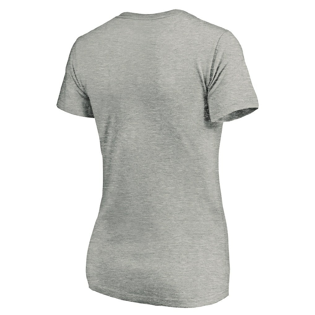 Atlanta Falcons Women's Primary Logo V-Neck T-Shirt Heather Gray | NFL