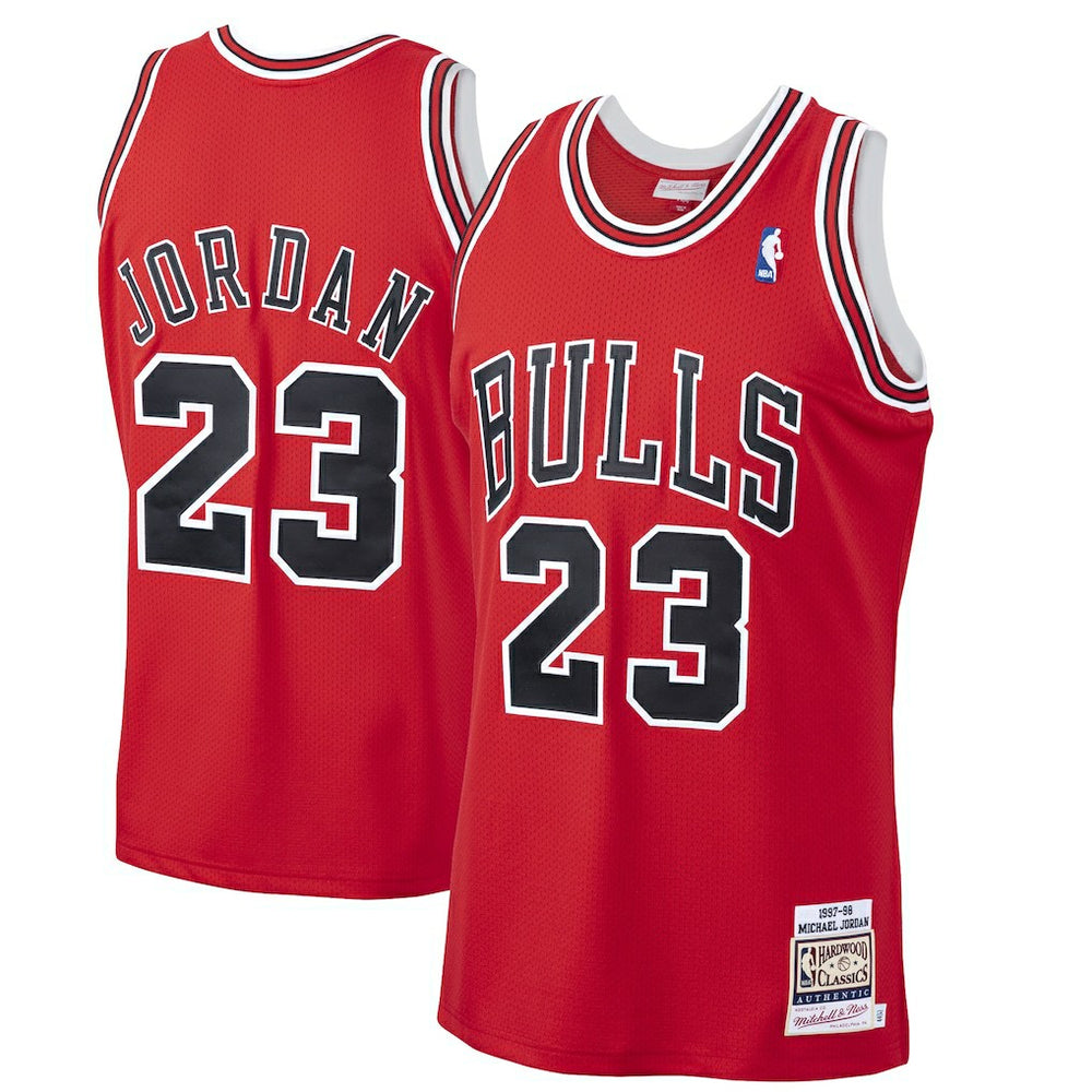 Michael Jordan Chicago Bulls 1997/98 Hardwood Classics Authentic Jersey Scarlet - NBA