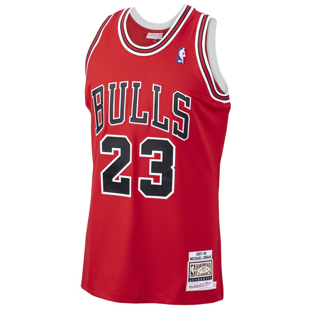 Michael Jordan Chicago Bulls 1997/98 Hardwood Classics Authentic Jersey Scarlet - NBA