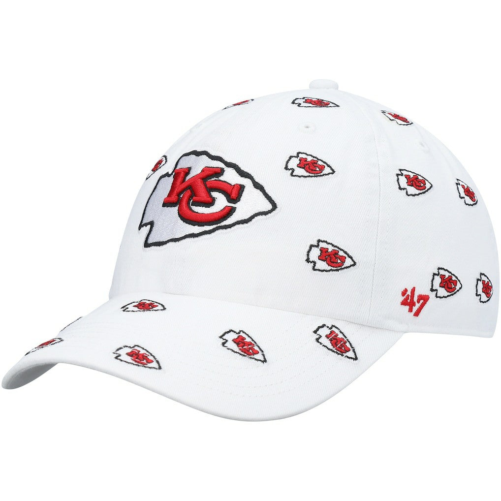 Kansas City Chiefs '47 Women's Confetti Clean Up Adjustable Hat White | 47 brand