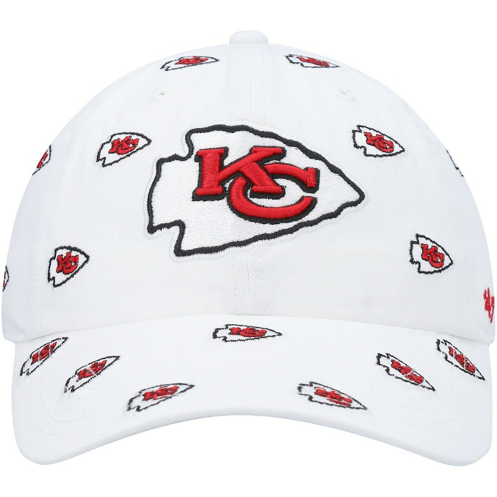 Kansas City Chiefs '47 Women's Confetti Clean Up Adjustable Hat White | 47 brand