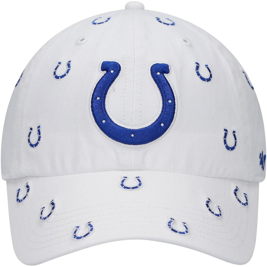 Indianapolis Colts '47 Women's Confetti Clean Up Adjustable Hat White | 47 brand