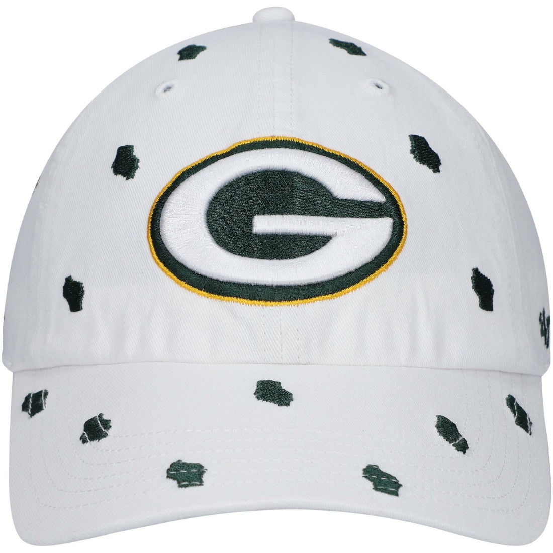 Green Bay Packers '47 Women's Confetti Clean Up Adjustable Hat White | 47 brand
