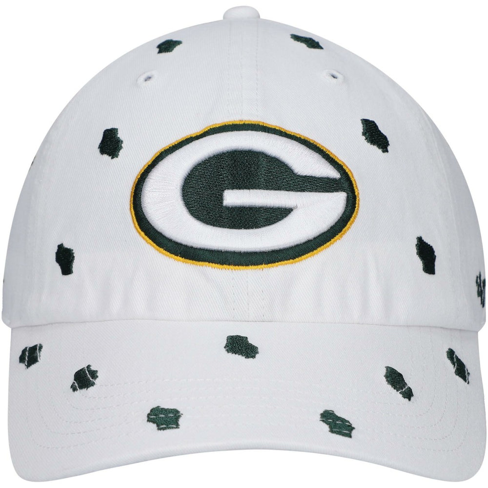 Green Bay Packers '47 Women's Confetti Clean Up Adjustable Hat White | 47 brand