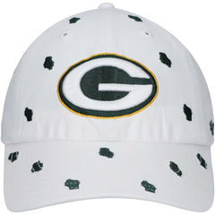 Green Bay Packers '47 Women's Confetti Clean Up Adjustable Hat White | 47 brand