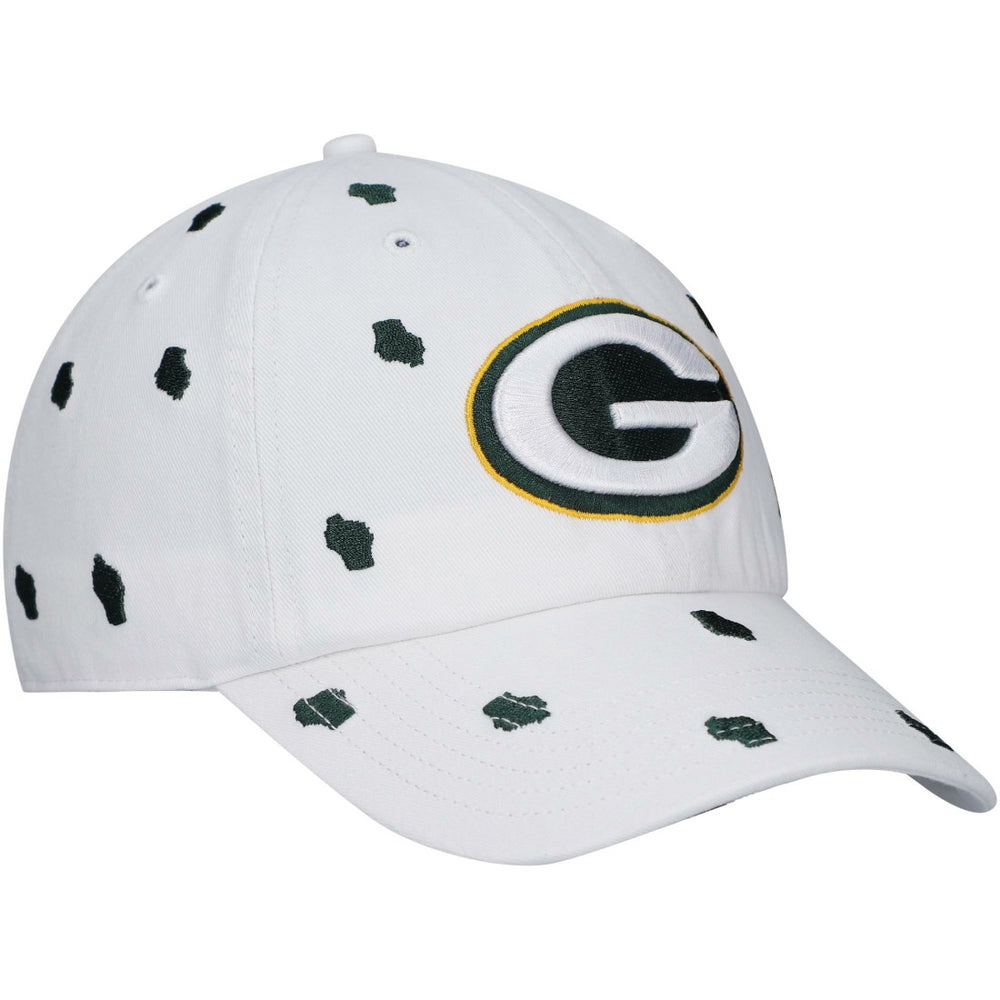 Green Bay Packers '47 Women's Confetti Clean Up Adjustable Hat White | 47 brand