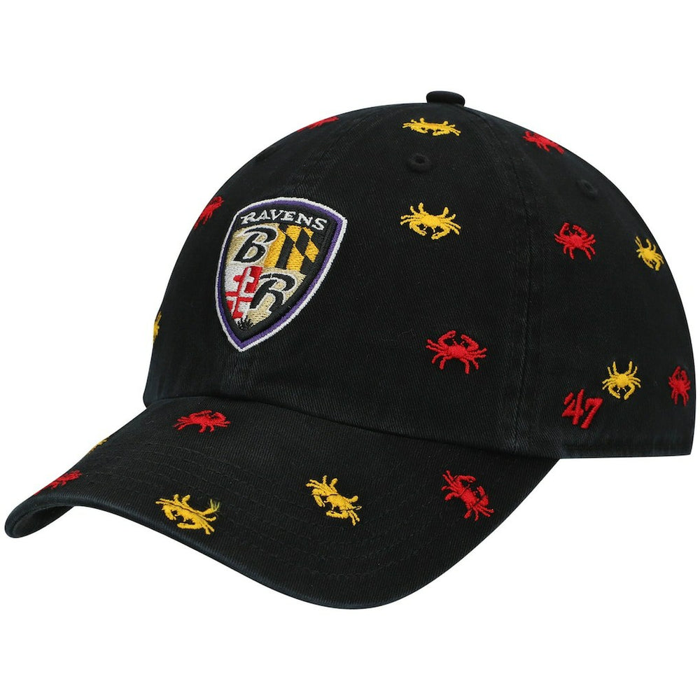 Baltimore Ravens '47 Women's Confetti Clean Up Adjustable Hat Black | 47 brand