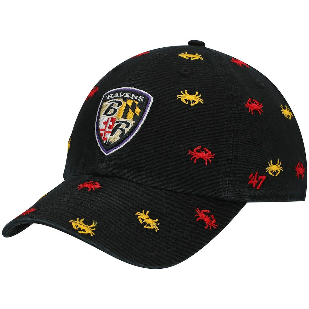 Baltimore Ravens '47 Women's Confetti Clean Up Adjustable Hat Black | 47 brand