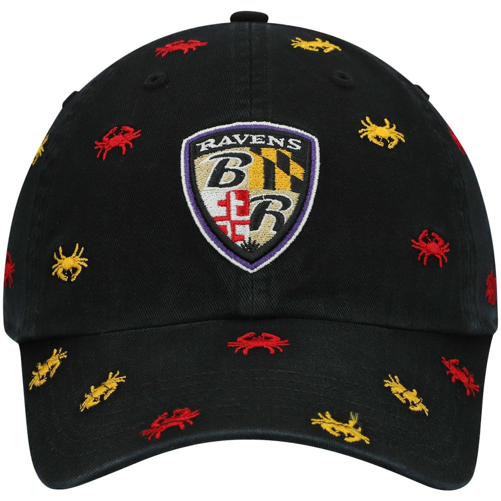 Baltimore Ravens '47 Women's Confetti Clean Up Adjustable Hat Black | 47 brand
