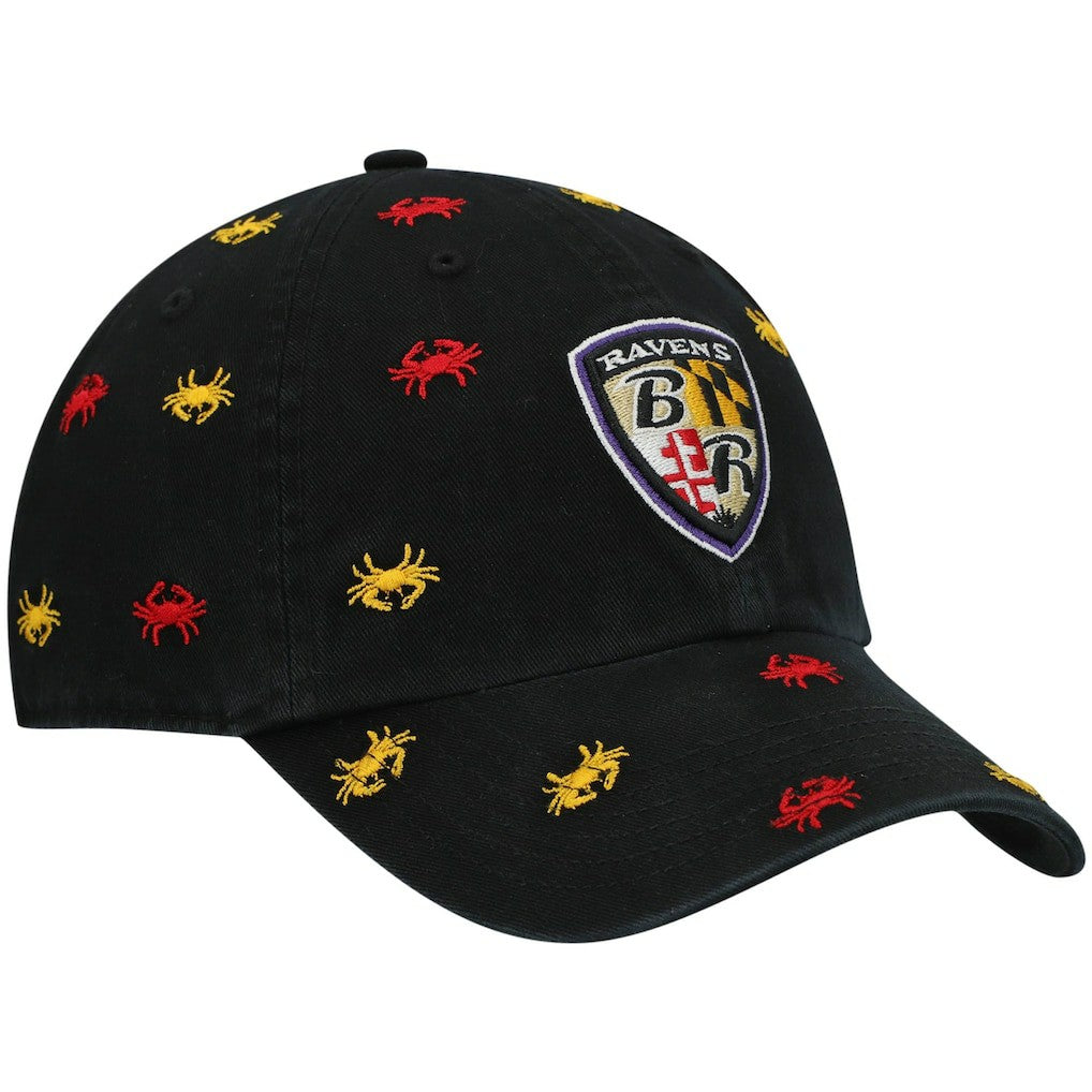 Baltimore Ravens '47 Women's Confetti Clean Up Adjustable Hat Black | 47 brand