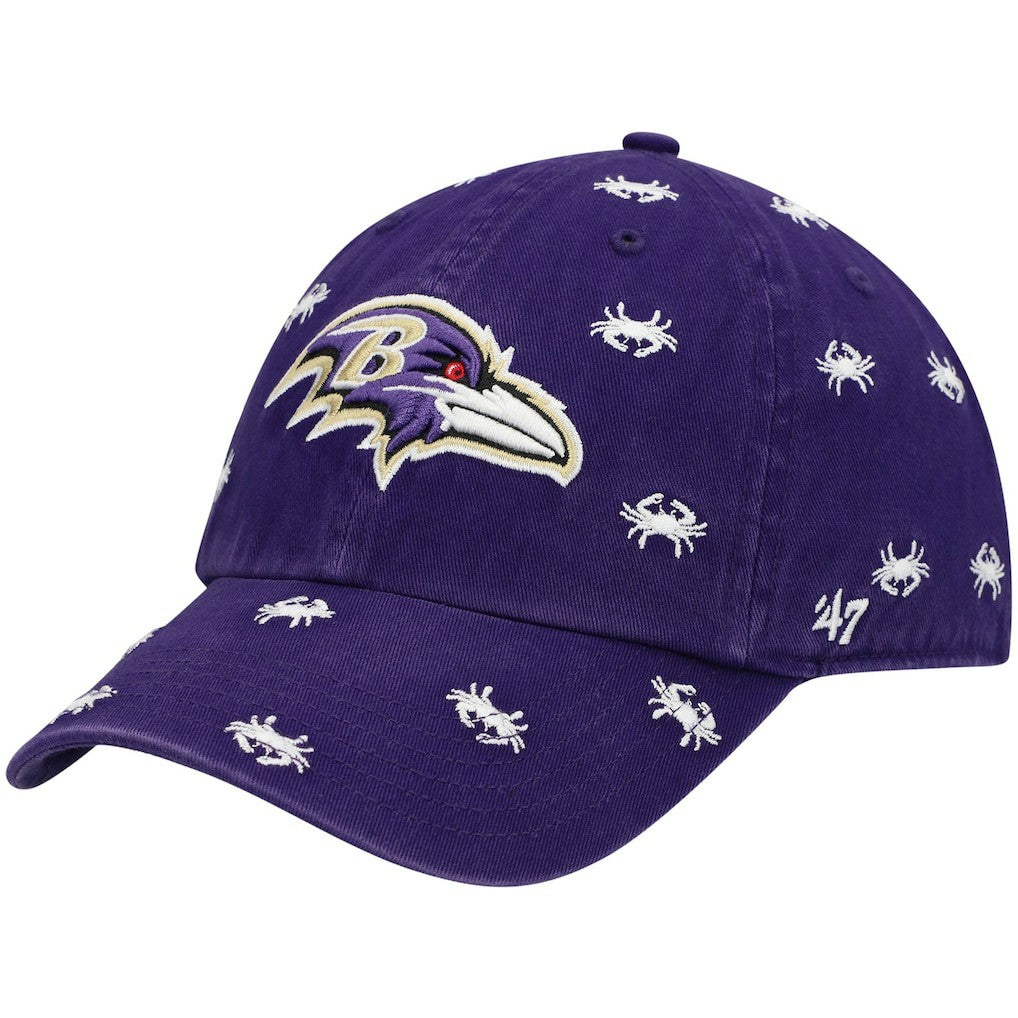 Baltimore Ravens '47 Women's Confetti Clean Up Adjustable Hat Purple | 47 brand