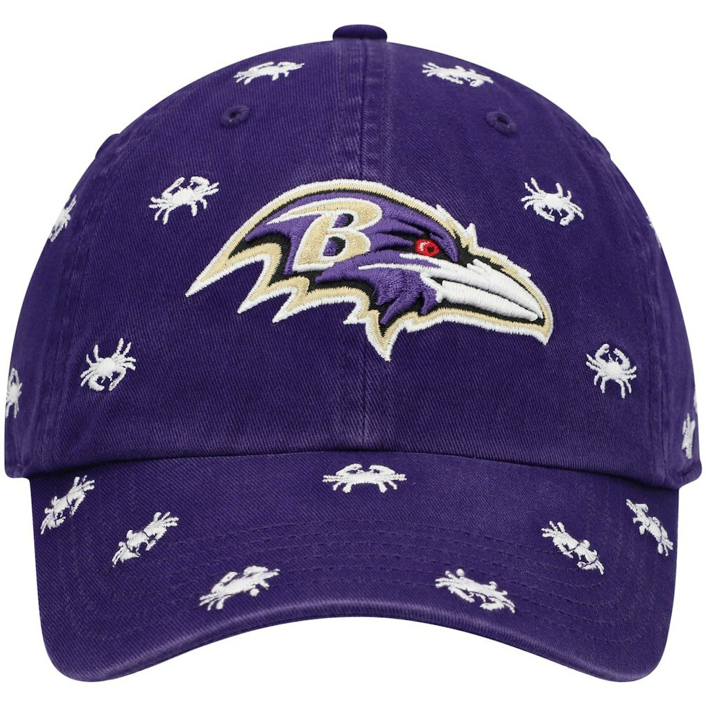 Baltimore Ravens '47 Women's Confetti Clean Up Adjustable Hat Purple | 47 brand