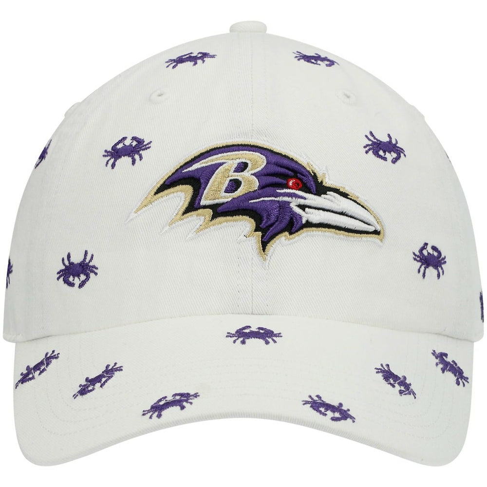 Baltimore Ravens '47 Women's Confetti Clean Up Adjustable Hat White | 47 brand