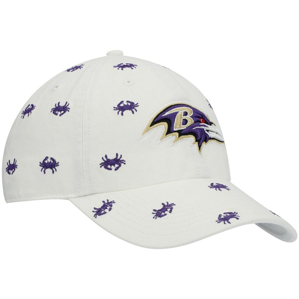 Baltimore Ravens '47 Women's Confetti Clean Up Adjustable Hat White | 47 brand