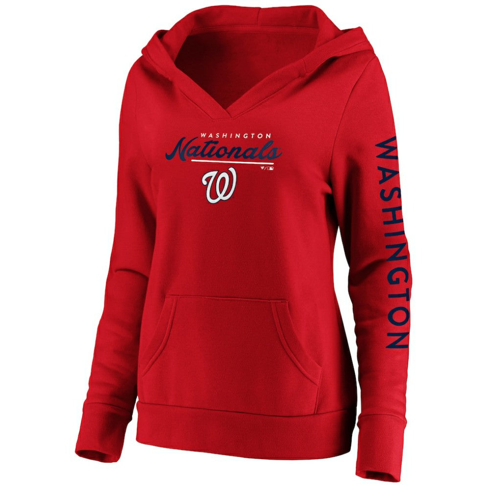 Washington Nationals Fanatics Women's Core High Class Crossover Pullover Hoodie - MLB