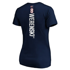 Zach Werenski Columbus Blue Jackets Women's Playmaker V-Neck T-Shirt - Navy - NHL