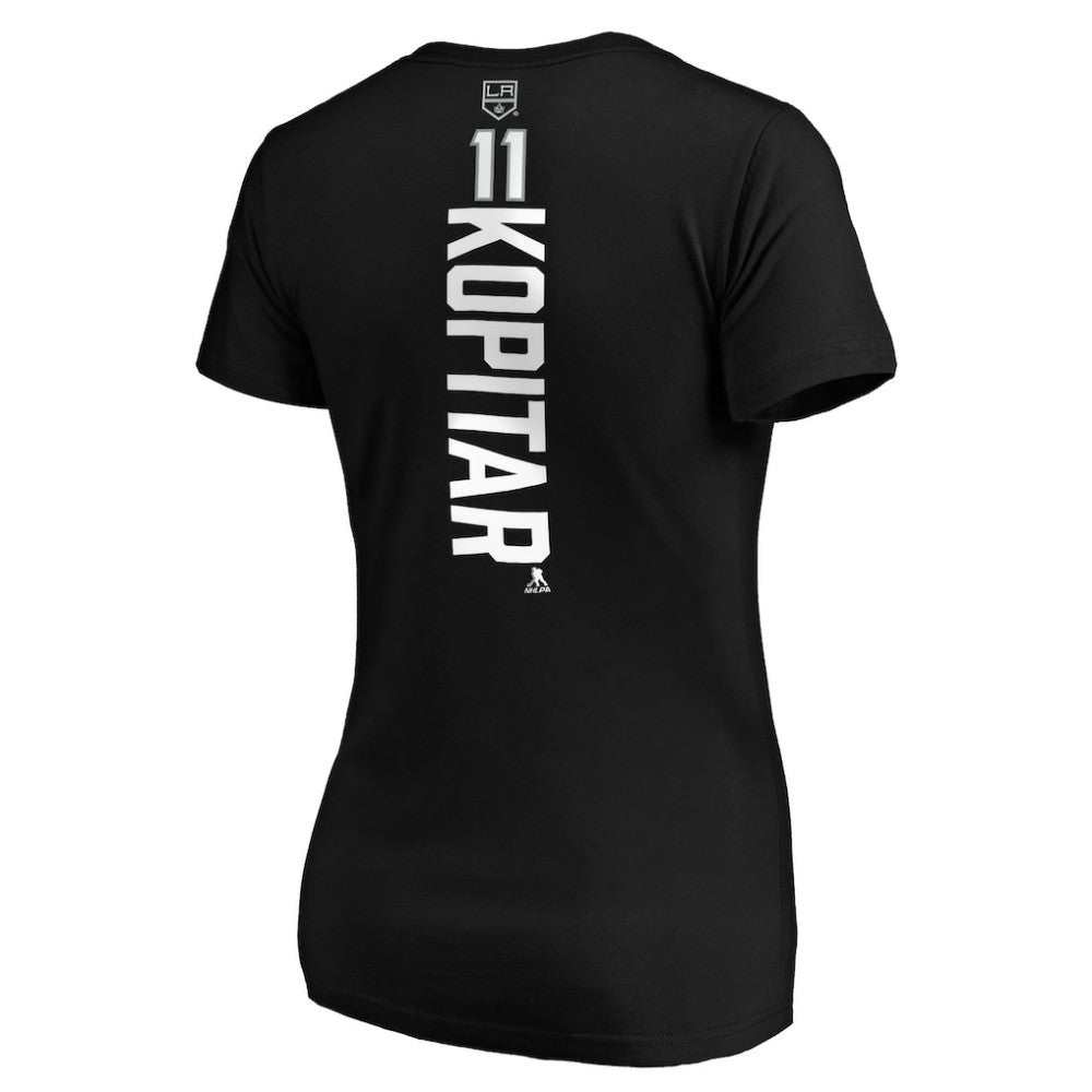 Anze Kopitar Los Angeles Kings Women's Playmaker V-Neck T-Shirt - Black - NHL