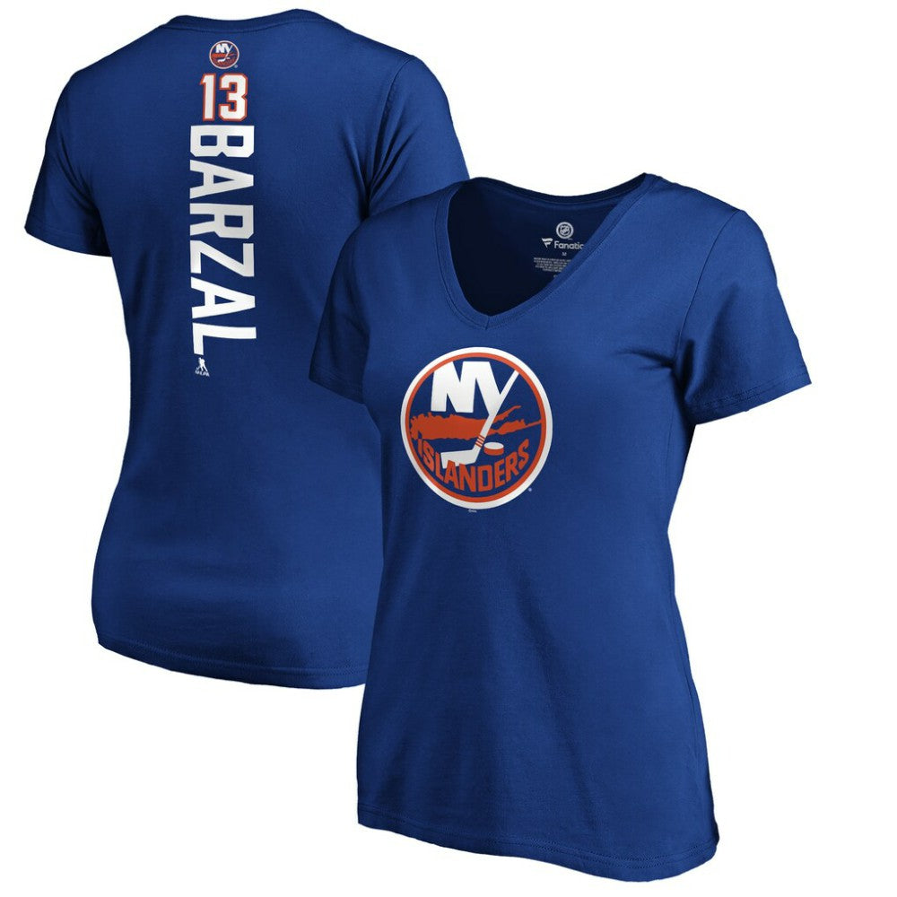 Mathew Barzal New York Islanders Women's Playmaker V-Neck T-Shirt - Royal - NHL