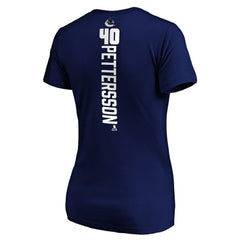 Elias Pettersson Vancouver Canucks Women's Playmaker V-Neck T-Shirt - Royal - NHL
