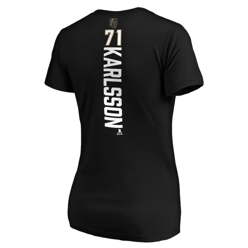 William Karlsson Vegas Golden Knights Women's Playmaker V-Neck T-Shirt - Black - NHL