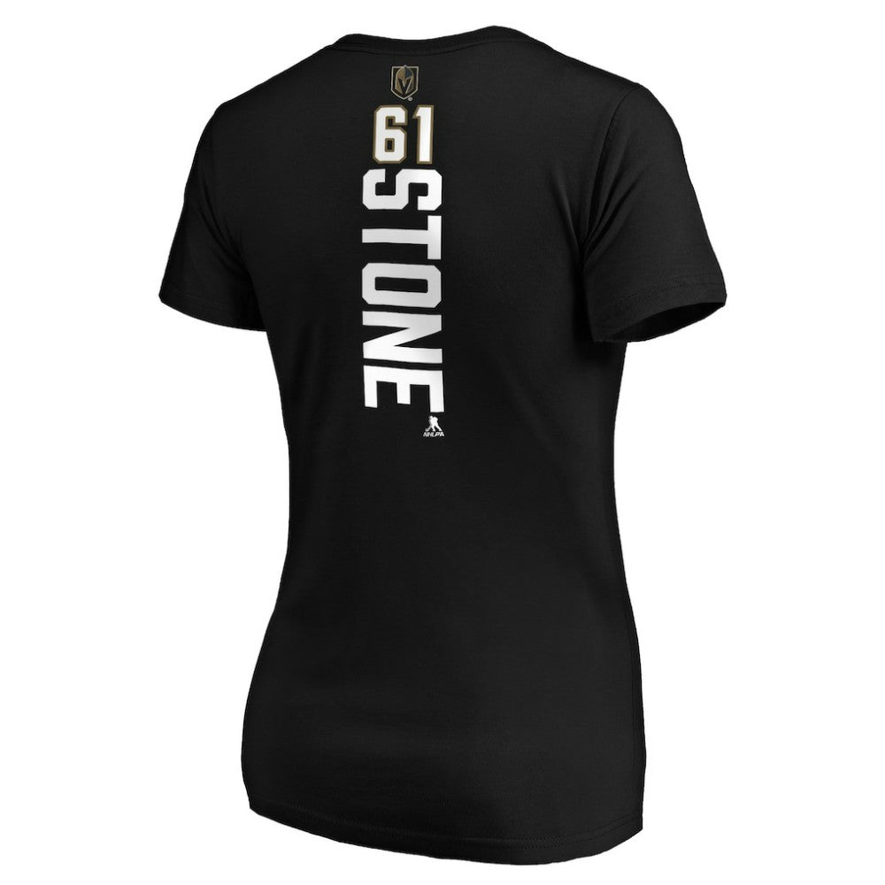 Mark Stone Vegas Golden Knights Women's Playmaker V-Neck T-Shirt - Black - NHL