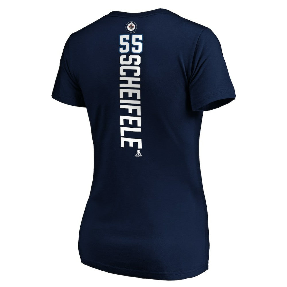 Mark Scheifele Winnipeg Jets Women's Playmaker V-Neck T-Shirt - Navy - NHL
