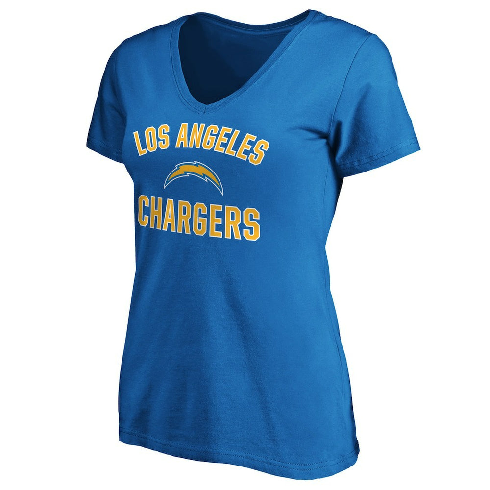 Los Angeles Chargers Women's Victory Arch V-Neck T-Shirt Blue | NFL