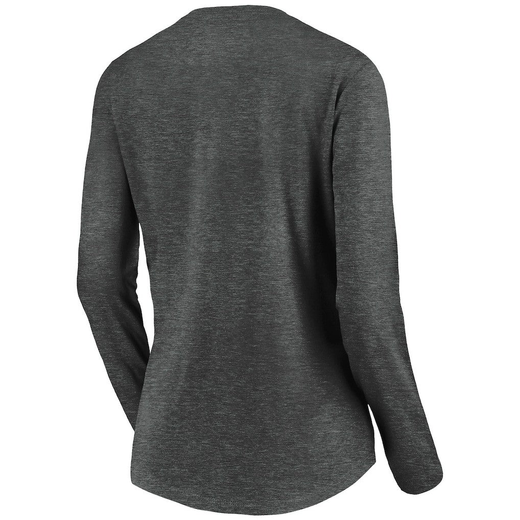 Los Angeles Chargers Women's Victory Arch Long Sleeve V-Neck T-Shirt Heather Gray | NFL