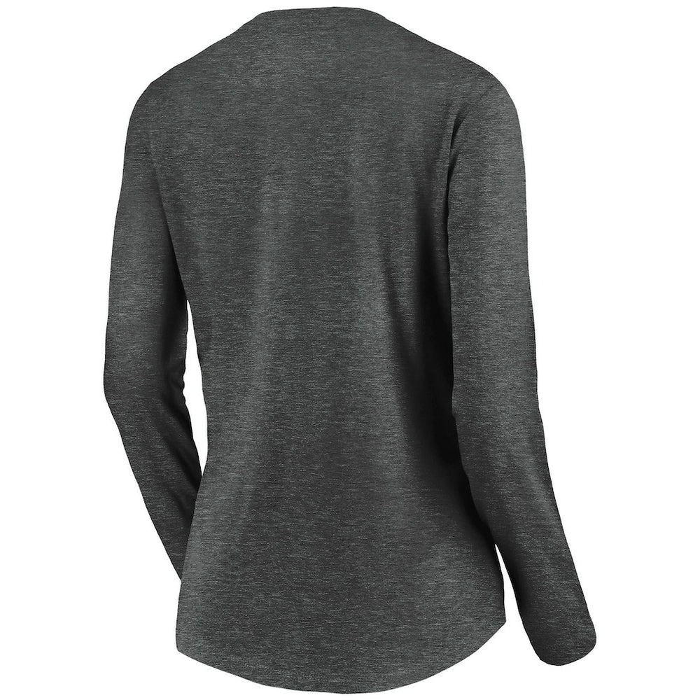 Los Angeles Chargers Women's Victory Arch Long Sleeve V-Neck T-Shirt Heather Gray | NFL