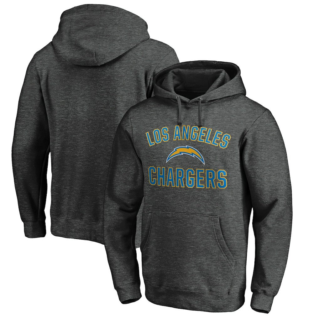 Los Angeles Chargers Victory Arch Pullover Hoodie Heather Gray | NFL