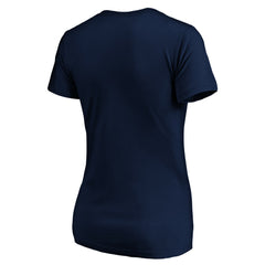 Milwaukee Brewers Logo Women's Banner Wave V-Neck T-Shirt - MLB