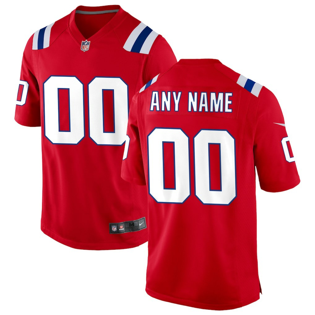 New England Patriots Alternate Custom Jersey Red | Nike for Sale