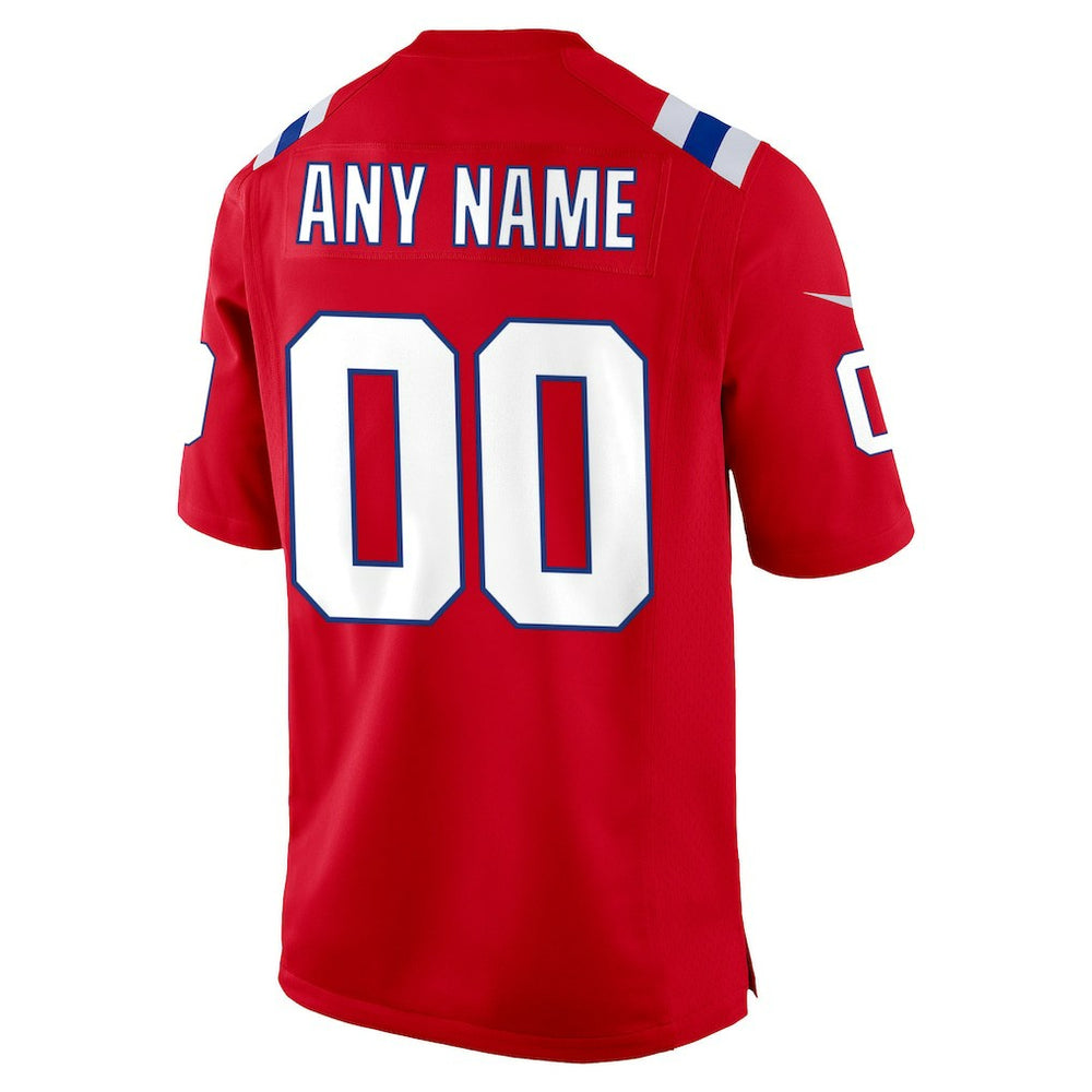 New England Patriots Alternate Custom Jersey Red | Nike for Sale
