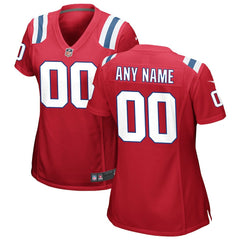 New England Patriots Women's Alternate Custom Jersey Red | Nike for Sale
