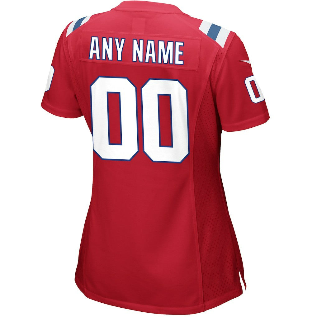 New England Patriots Women's Alternate Custom Jersey Red | Nike for Sale