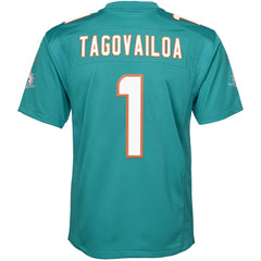Tua Tagovailoa Miami Dolphins Youth Game Jersey Aqua | Nike for Sale