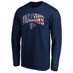 Atlanta Falcons Banner Wave Long Sleeve T-Shirt Navy | NFL
