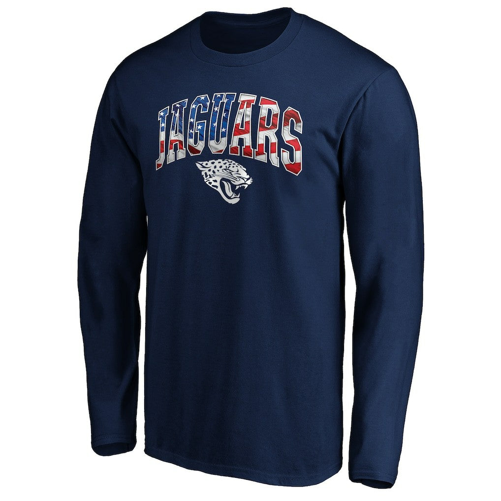 Jacksonville Jaguars Banner Wave Long Sleeve T-Shirt Navy | NFL