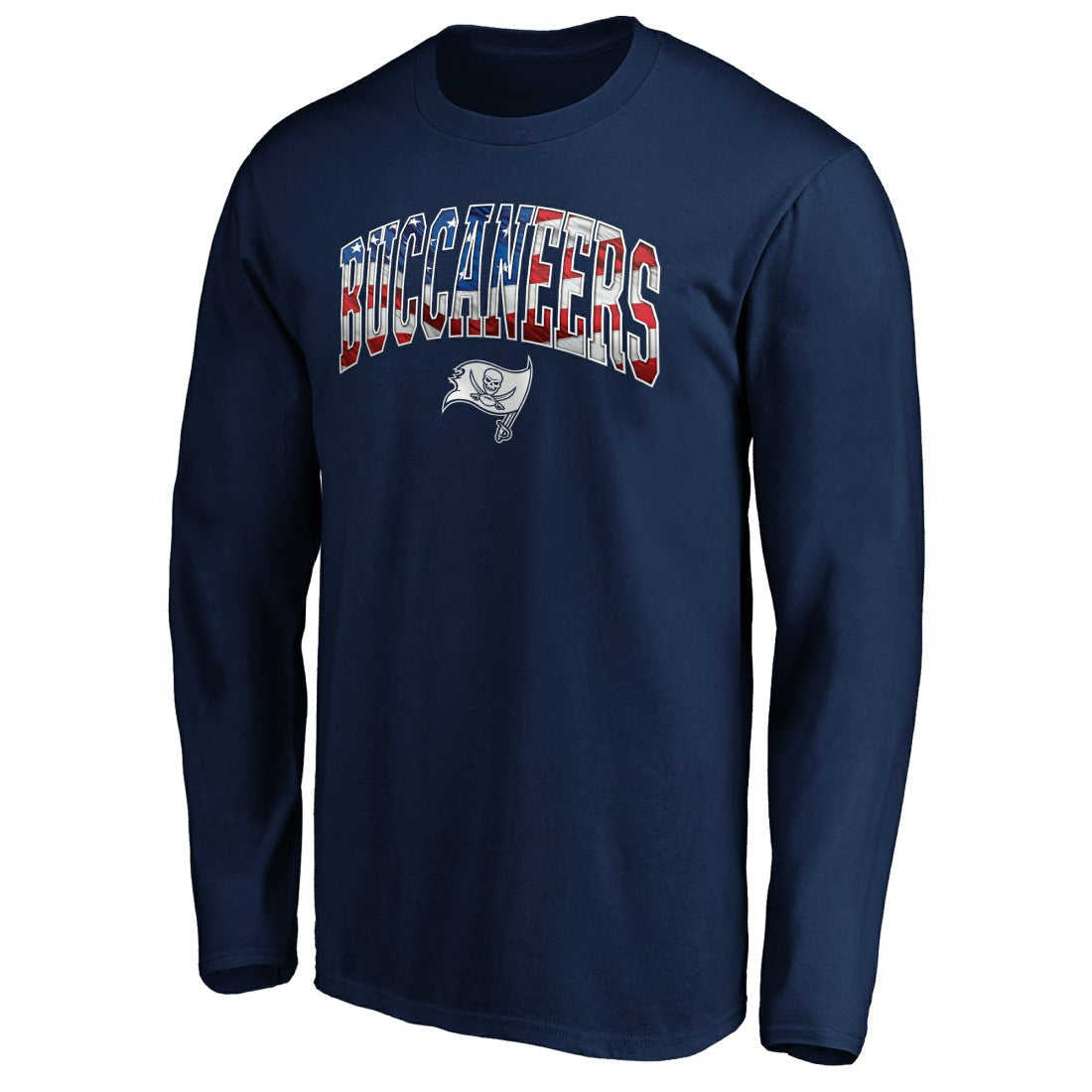 Tampa Bay Buccaneers Banner Wave Long Sleeve T-Shirt Navy | NFL