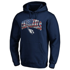 Arizona Cardinals Banner Wave Fitted Pullover Hoodie Navy | NFL