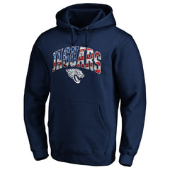 Jacksonville Jaguars Banner Wave Fitted Pullover Hoodie Navy | NFL