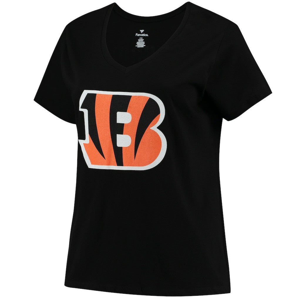 Joe Burrow Cincinnati Bengals Women's Plus Size Name & Number V-Neck T-Shirt Black | Fanatics